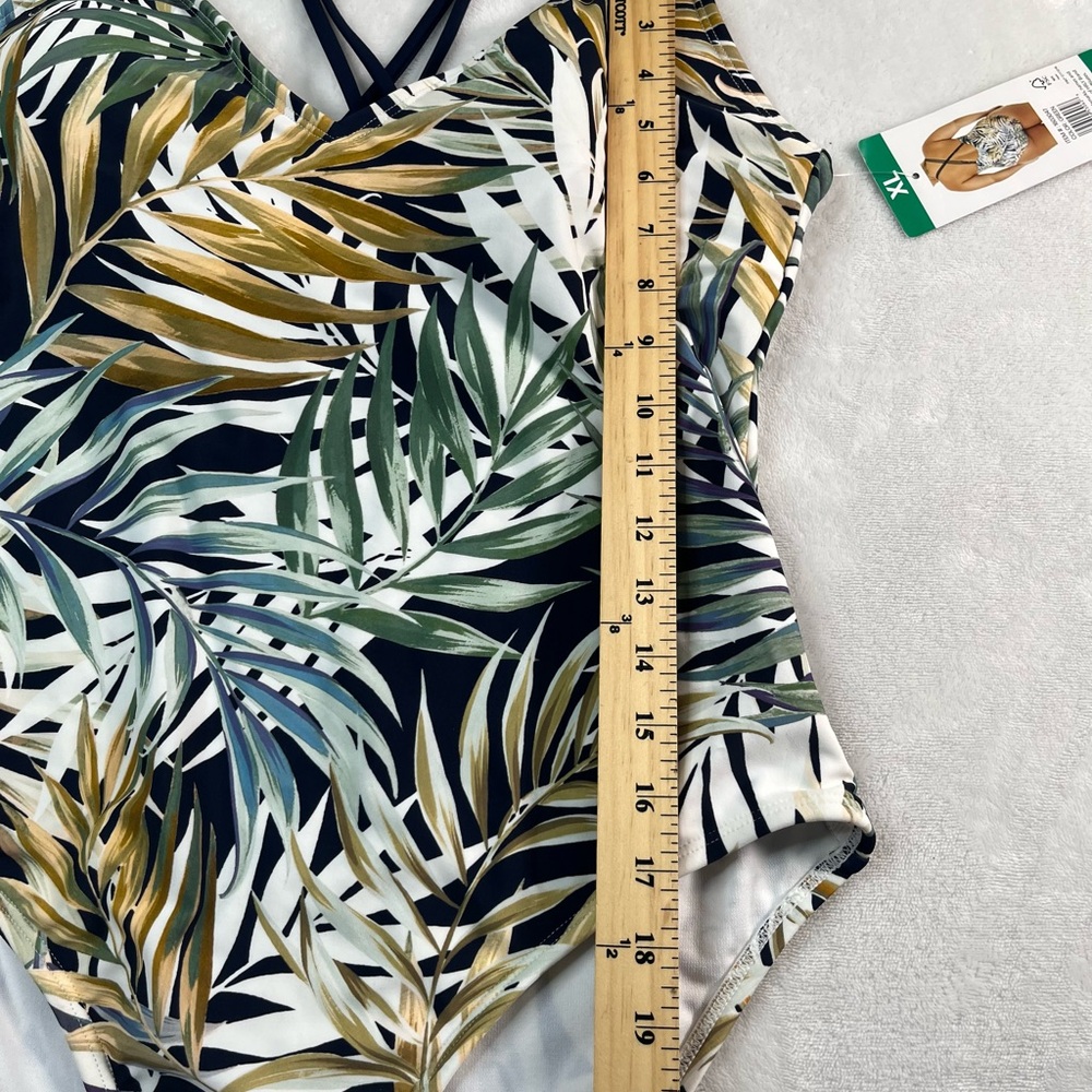 NWT HURLEY XL Womens Swim 1-Piece Tropical Green UPF 50+ - Picture 7 of 13